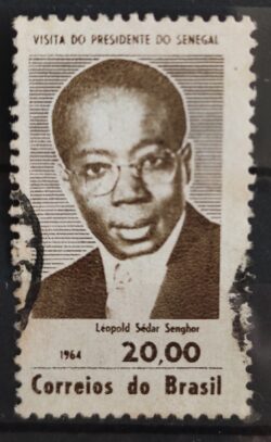 C 514 Selo Presidente do Senegal Leopold Sedar Senghor Personalidade 1964 Circulado 1