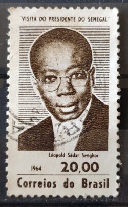 C 514 Selo Presidente do Senegal Leopold Sedar Senghor Personalidade 1964 Circulado 13