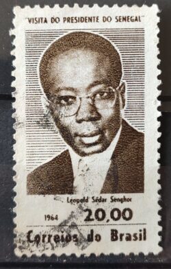 C 514 Selo Presidente do Senegal Leopold Sedar Senghor Personalidade 1964 Circulado 14