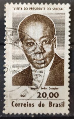 C 514 Selo Presidente do Senegal Leopold Sedar Senghor Personalidade 1964 Circulado 16