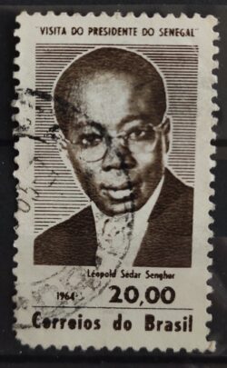C 514 Selo Presidente do Senegal Leopold Sedar Senghor Personalidade 1964 Circulado 3