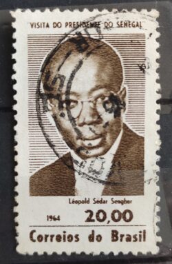C 514 Selo Presidente do Senegal Leopold Sedar Senghor Personalidade 1964 Circulado 4