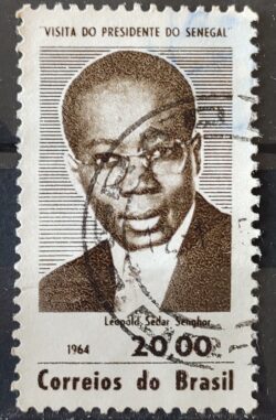 C 514 Selo Presidente do Senegal Leopold Sedar Senghor Personalidade 1964 Circulado 7