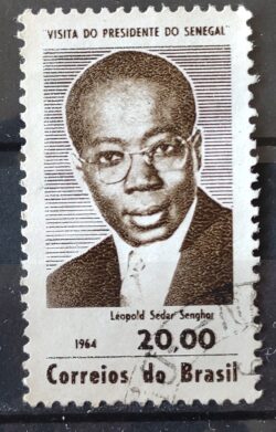 C 514 Selo Presidente do Senegal Leopold Sedar Senghor Personalidade 1964 Circulado 8