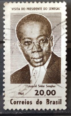 C 514 Selo Presidente do Senegal Leopold Sedar Senghor Personalidade 1964 Circulado 9