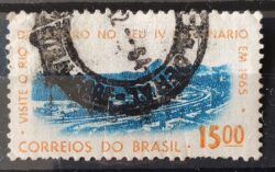 C 515 Selo 4 Centenario Cidade Rio de Janeiro Flamengo 1964 Circulado 11