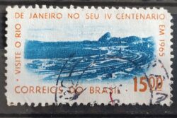 C 515 Selo 4 Centenario Cidade Rio de Janeiro Flamengo 1964 Circulado 2