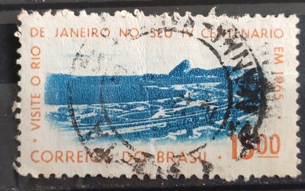 C 515 Selo 4 Centenario Cidade Rio de Janeiro Flamengo 1964 Circulado 4