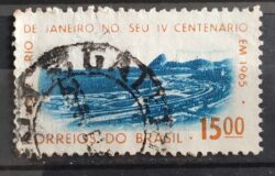 C 515 Selo 4 Centenario Cidade Rio de Janeiro Flamengo 1964 Circulado 5