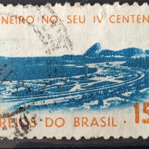 C 515 Selo 4 Centenario Cidade Rio de Janeiro Flamengo 1964 Circulado 6