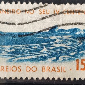 C 515 Selo 4 Centenario Cidade Rio de Janeiro Flamengo 1964 Circulado 7