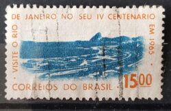 C 515 Selo 4 Centenario Cidade Rio de Janeiro Flamengo 1964 Circulado 8