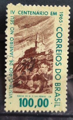 C 516 Selo 4 Centenario Cidade Rio de Janeiro Penha Igreja 1964 Circulado 3