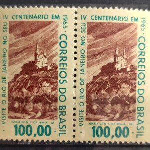 C 516 Selo 4 Centenario Cidade Rio de Janeiro Penha Igreja 1964 Dupla