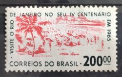 C 517 Selo 4 Centenario Cidade Rio de Janeiro Copacabana 1964