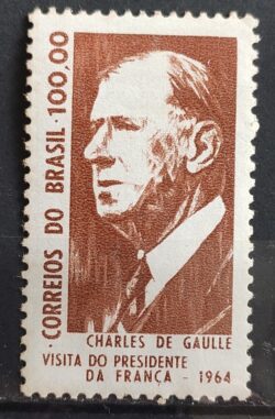 C 518 Selo Presidente da Franca Charles de Gaulle Personalidade 1964 MH