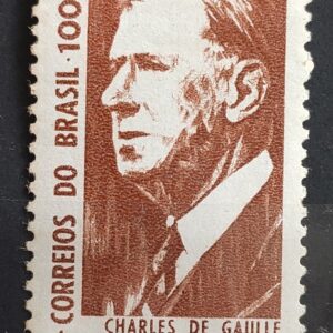 C 518 Selo Presidente da Franca Charles de Gaulle Personalidade 1964 MH