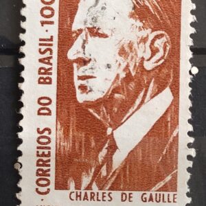 C 518 Selo Presidente da Franca Charles de Gaulle Personalidade 1964 Circulado 3