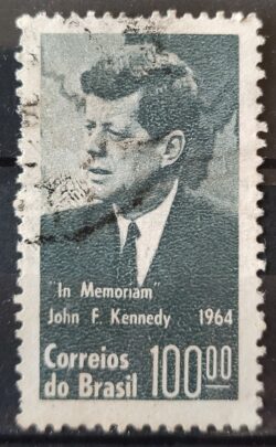 C 519 Selo Presidente dos Estados Unidos John Kennedy JFK Personalidade 1964 Circulado 11