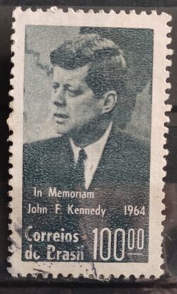 C 519 Selo Presidente dos Estados Unidos John Kennedy JFK Personalidade 1964 Circulado 4