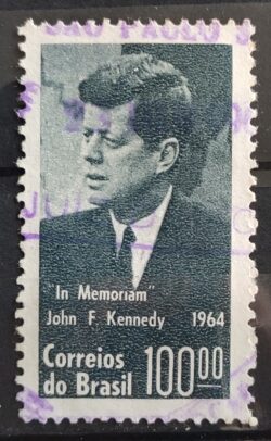 C 519 Selo Presidente dos Estados Unidos John Kennedy JFK Personalidade 1964 Circulado 7