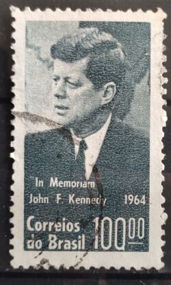 C 519 Selo Presidente dos Estados Unidos John Kennedy JFK Personalidade 1964 Circulado 8