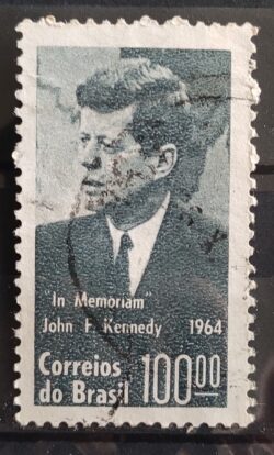 C 519 Selo Presidente dos Estados Unidos John Kennedy JFK Personalidade 1964 Circulado 9