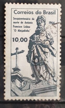 C 520 Selo Antonio Lisboa Aleijadinho Arte 1964 Circulado 1