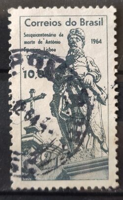 C 520 Selo Antonio Lisboa Aleijadinho Arte 1964 Circulado 5
