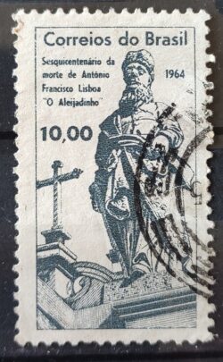 C 520 Selo Antonio Lisboa Aleijadinho Arte 1964 Circulado 6