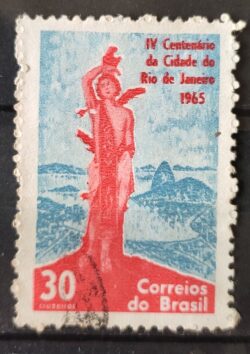 C 522 Selo 4 Centenario Cidade Rio de Janeiro 1965 Circulado 1