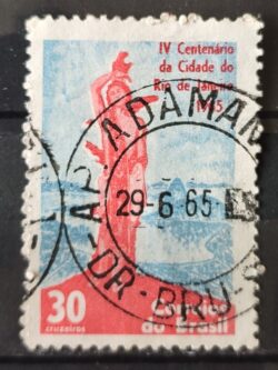 C 522 Selo 4 Centenario Cidade Rio de Janeiro 1965 Circulado 2