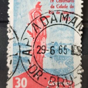 C 522 Selo 4 Centenario Cidade Rio de Janeiro 1965 Circulado 2