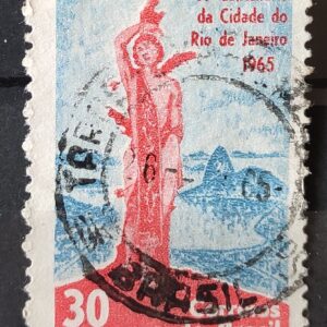 C 522 Selo 4 Centenario Cidade Rio de Janeiro 1965 Circulado 3