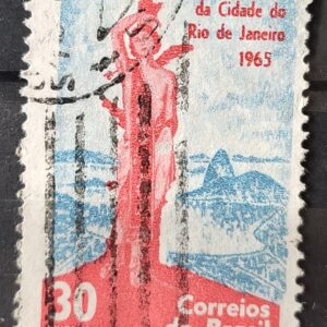 C 522 Selo 4 Centenario Cidade Rio de Janeiro 1965 Circulado 4