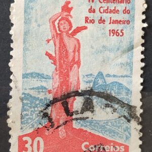 C 522 Selo 4 Centenario Cidade Rio de Janeiro 1965 Circulado 5