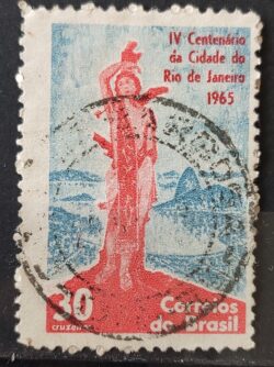 C 522 Selo 4 Centenario Cidade Rio de Janeiro 1965 Circulado 6