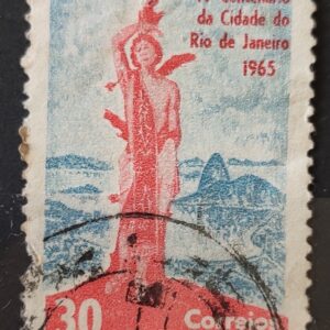 C 522 Selo 4 Centenario Cidade Rio de Janeiro 1965 Circulado 7