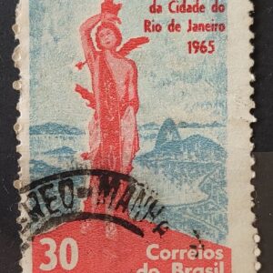 C 522 Selo 4 Centenario Cidade Rio de Janeiro 1965 Circulado 8