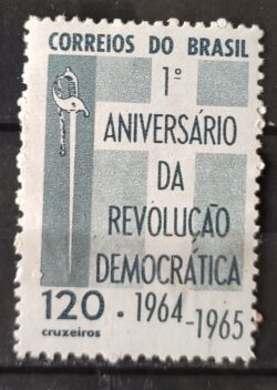 C 523 Selo Aniversario da Revolucao Democratica Militar Espada 1965
