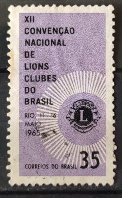 C 527 Selo Convencao Nacional de Lions Clubes 1965 Circulado 1