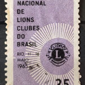 C 527 Selo Convencao Nacional de Lions Clubes 1965 Circulado 1