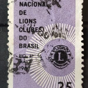 C 527 Selo Convencao Nacional de Lions Clubes 1965 Circulado 2