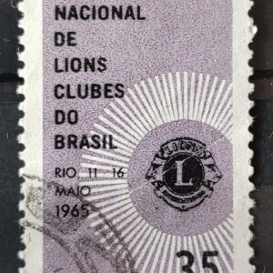 C 527 Selo Convencao Nacional de Lions Clubes 1965 Circulado 3