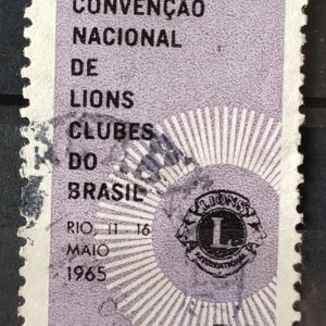 C 527 Selo Convencao Nacional de Lions Clubes 1965 Circulado 4
