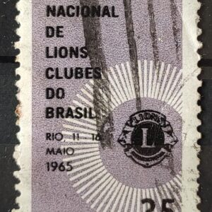 C 527 Selo Convencao Nacional de Lions Clubes 1965 Circulado 5