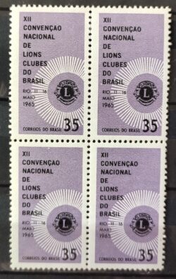 C 527 Selo Convencao Nacional de Lions Clubes 1965 Quadra MH