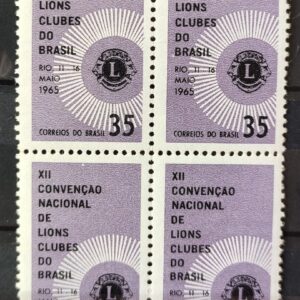 C 527 Selo Convencao Nacional de Lions Clubes 1965 Quadra