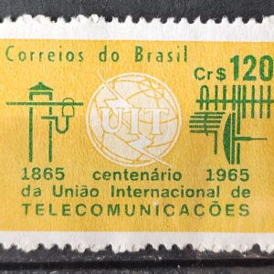 C 528 Selo Centenario da Uniao Internacional de Telecomunicacoes UIT Comunicacao 1965 1