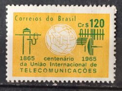 C 528 Selo Centenario da Uniao Internacional de Telecomunicacoes UIT Comunicacao 1965 MH
